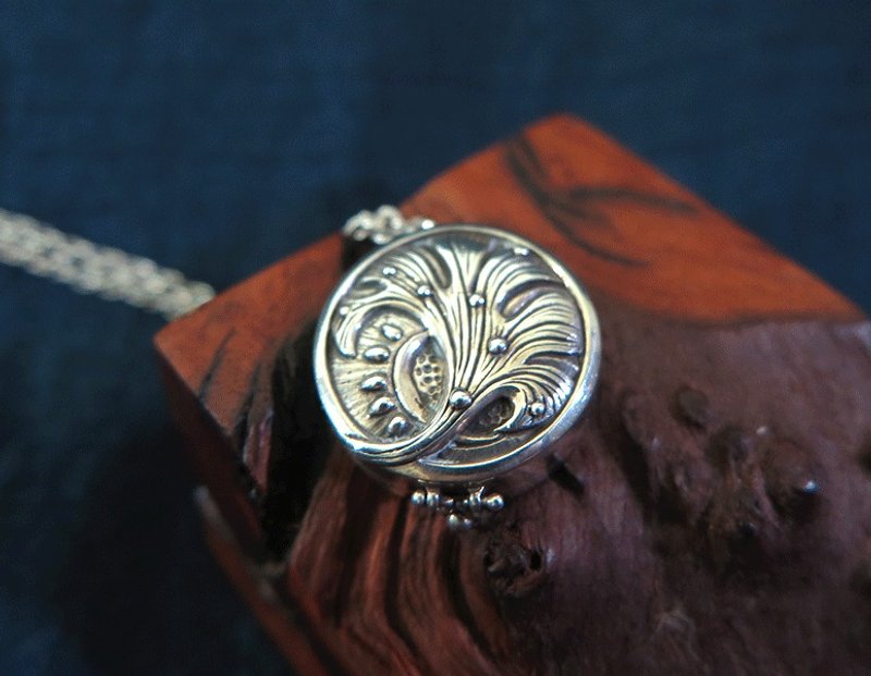 -银杏链盒- 纯银项链 - 项链 - 贵金属 