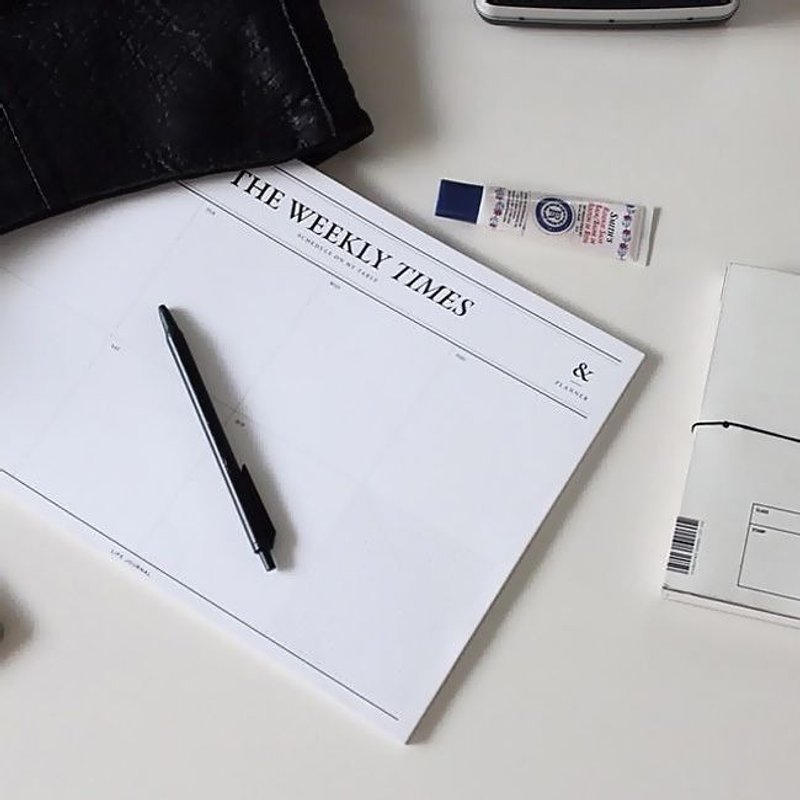 Seeso Weekly Times 周计划本便条纸,SSO32524 - 便条纸/标签贴 - 纸 白色