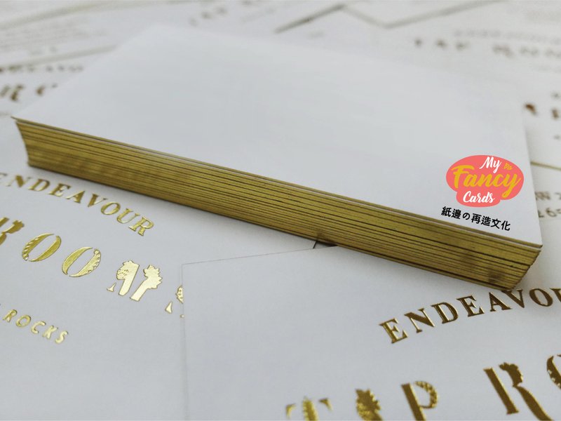 让纸边变身高端名片 / 350g金边白卡纸 / 90x54mm - 卡片/明信片 - 纸 白色