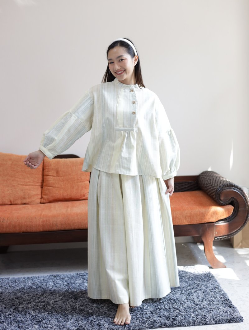 泡泡袖上衣 - 女装上衣 - 棉．麻 多色