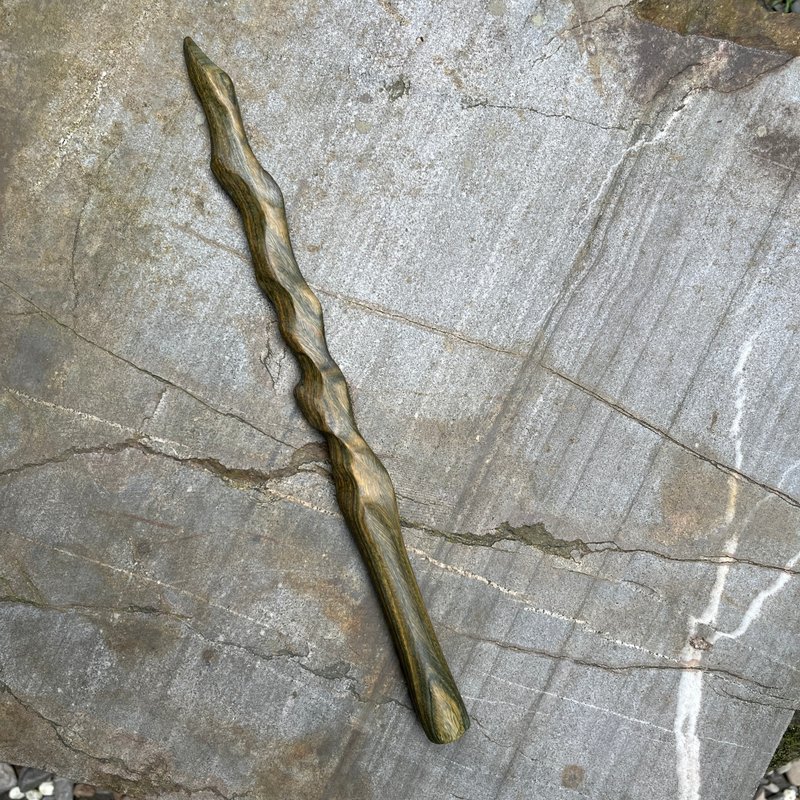 我制杖　魔杖　颠毖颓神　手工魔杖　绿檀制法杖 - 摆饰 - 木头 绿色