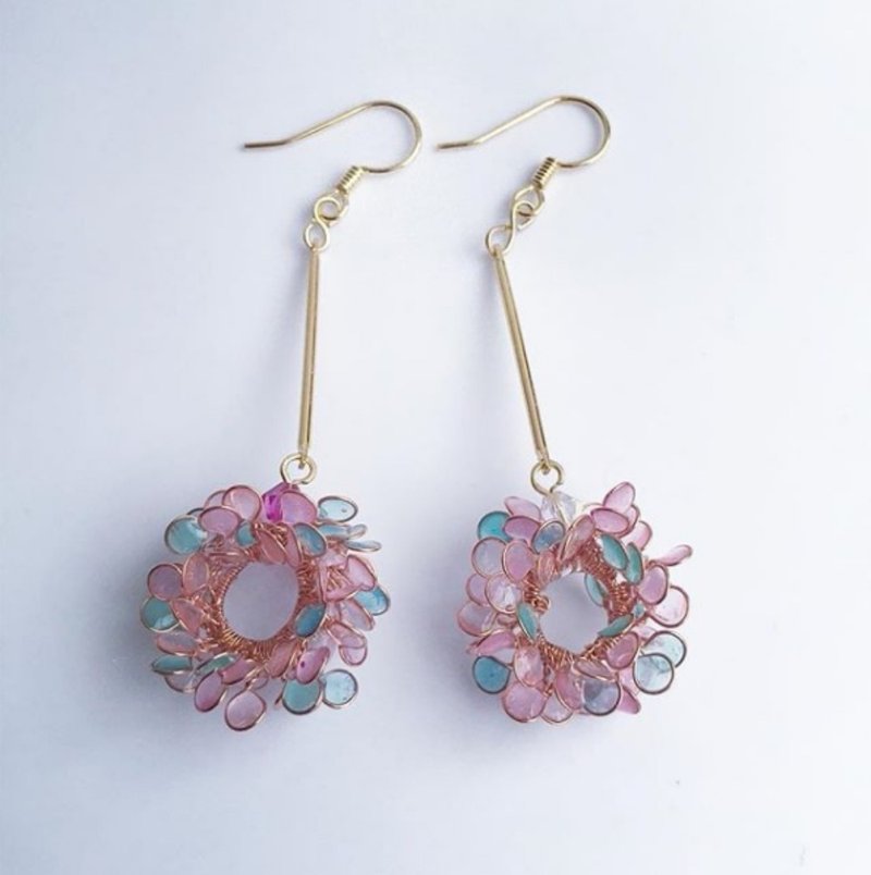 天使的花梗【经典色】 - 耳环/耳夹 - 其他材质 粉红色