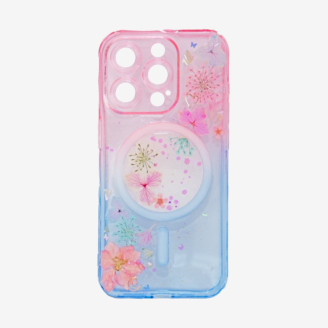 映樱雪樱花押花iPhone MagSafe手机壳 - 手机壳/手机套 - 粘土 粉红色
