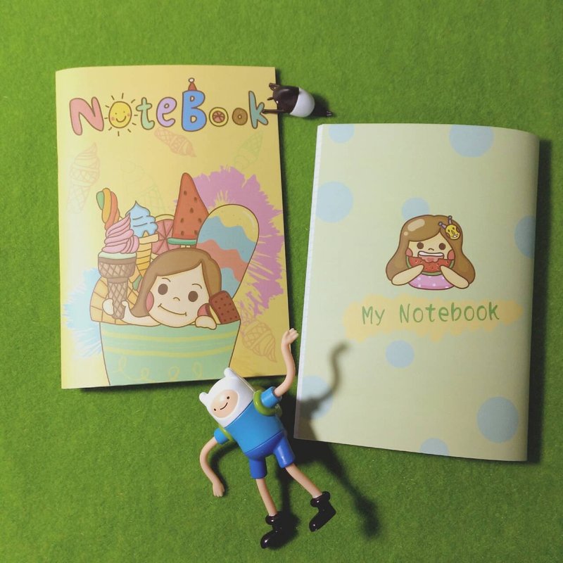 夏天芒果色冰淇淋/网格笔记本 - 笔记本/手帐 - 纸 黄色