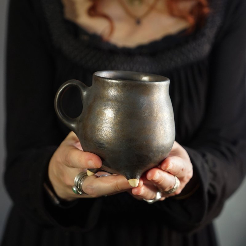 陶瓷杯陶器女巫大锅杯女巫酿造黑色大锅 - 其他杯子 - 陶 多色