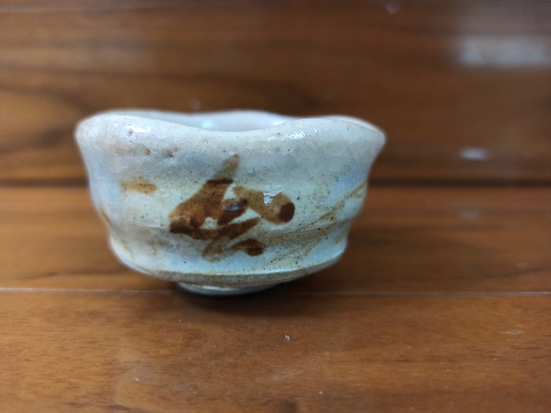 志野釉小茶杯 - 酒杯/酒器 - 陶 卡其色