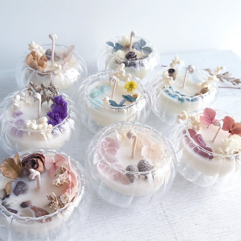 4件优惠组合 灯笼双层玻璃杯 天然香薰蜡烛 结婚回礼 团体礼物 - 蜡烛/烛台 - 蜡 紫色