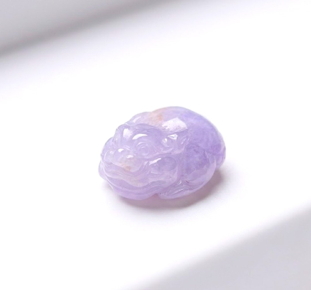 【招财神兽】紫罗兰翡翠三脚蟾蜍 | 天然缅甸玉翡翠 A 货 | 送礼 - 金工/饰品 - 玉石 紫色