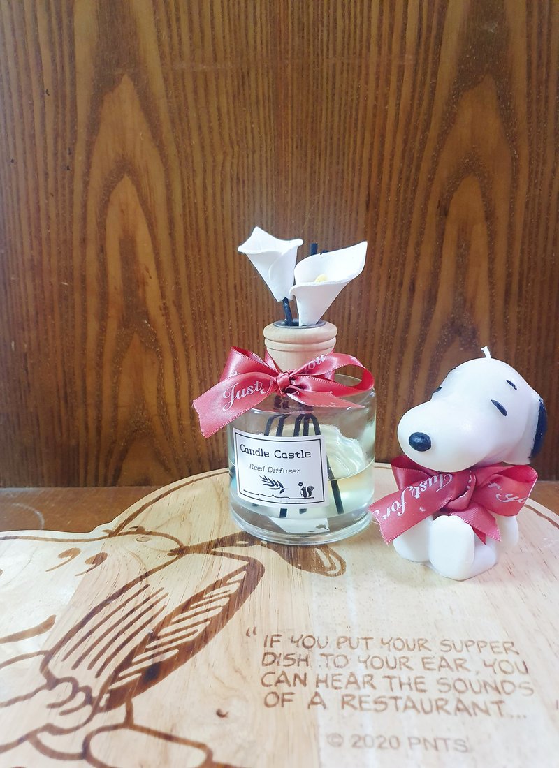 【人海芋见你】扩香瓶材料包 手作扩香棒 手捏扩香 石膏捏塑 - 蜡烛/香氛/手工皂 - 其他材质 红色