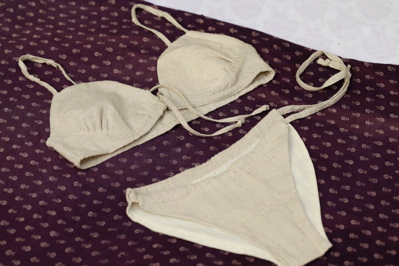 手工丝棉混织内裤 I 限量原色系 I - 女士内衣裤 - 棉．麻 