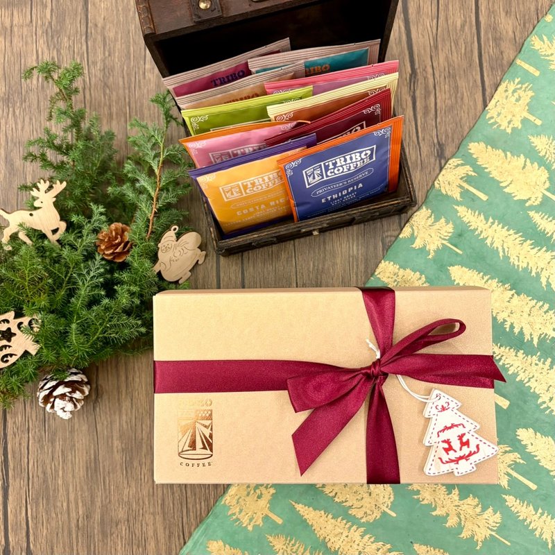 【圣诞礼盒】领航家 滤挂式咖啡礼盒(20入/10种口味) 附圣诞吊饰 - 咖啡 - 其他材质 