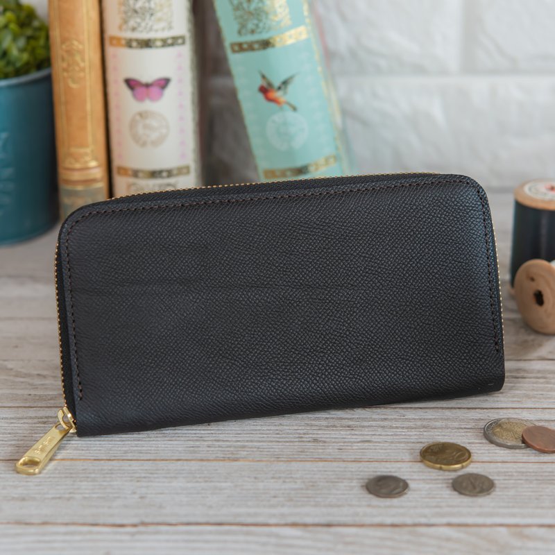 Made in Japan Cowhide 錢包 錢 色 Weinheimer Wapro Lux made in JAPAN handmade leather wallet - 皮夹/钱包 - 真皮 黑色