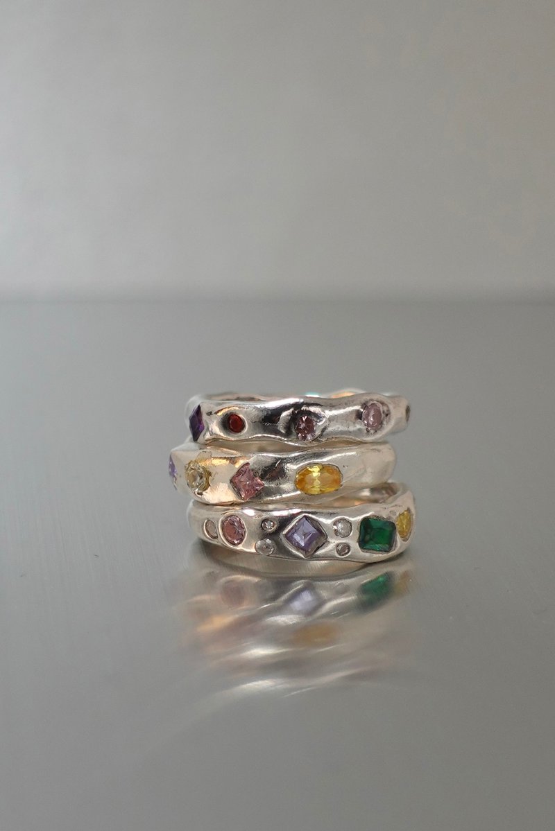 【先询问时段】台南/银黏土宝石戒指-送五颗大宝石/文化币 - 金工/饰品 - 其他金属 