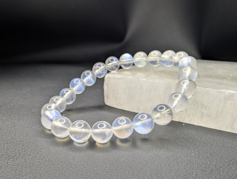 蓝月光石 Moonstone 手串 手链 天然水晶 8mm 水晶 - 手链/手环 - 水晶 