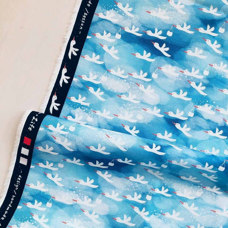 兔子设计款布料 - 送子鸟 - 编织/刺绣/羊毛毡/裁缝 - 棉．麻 多色