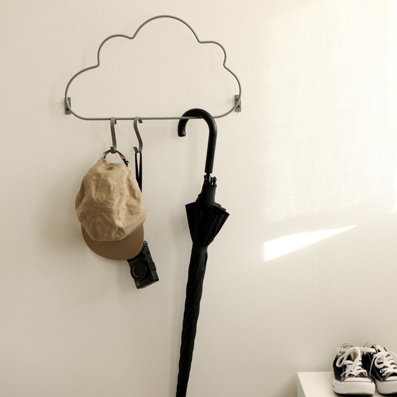 Dailylike 云朵造型壁挂架-02 芝麻灰,E2D47821 - 置物架/篮子 - 其他金属 灰色