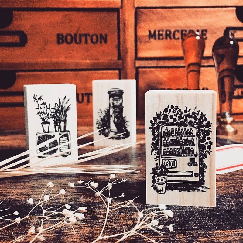 Vending Machine stamp - 印章/印台 - 木头 咖啡色