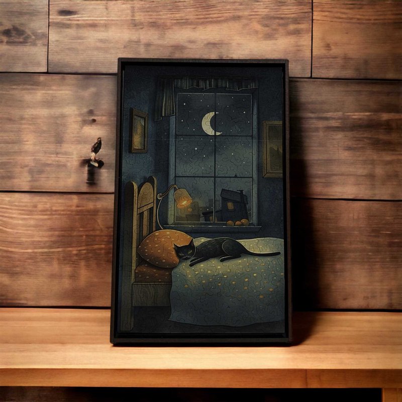 喵-好梦【壁虎拼图】 - 摆饰 - 木头 咖啡色