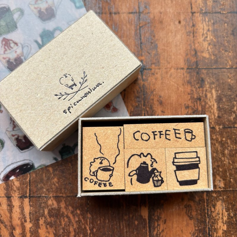 Spica 小庭手作 muu酱的印章 / 咖啡组 - 印章/印台 - 橡胶 