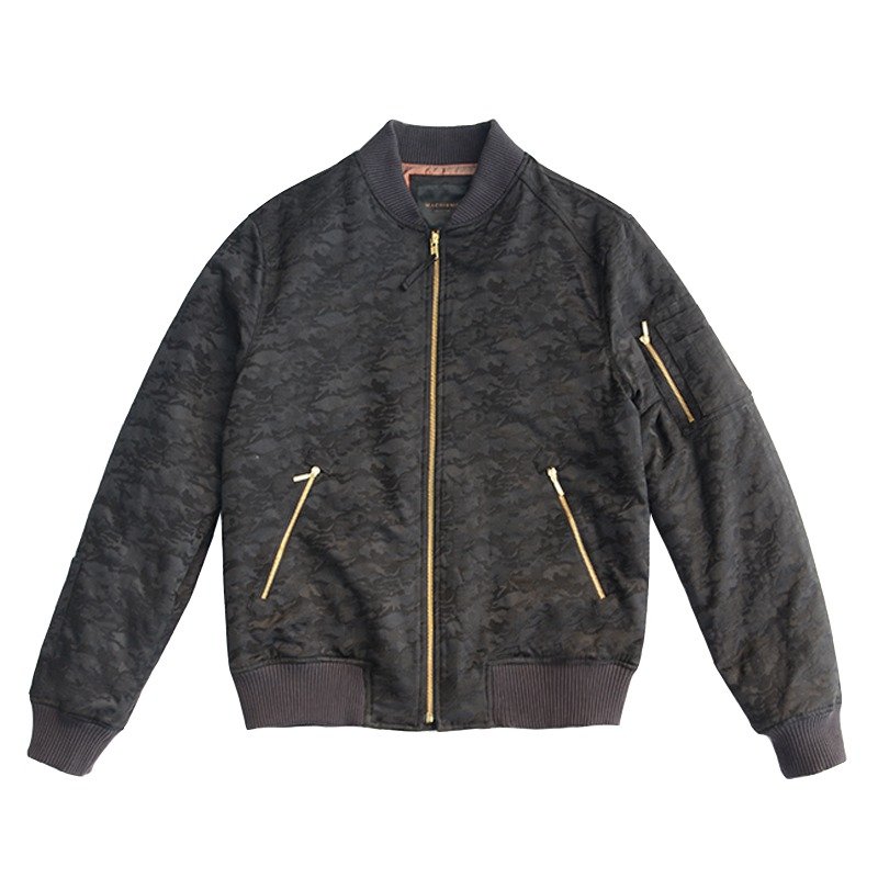 MA-1 黑迷彩 飞行夹克 - 男装外套 - 聚酯纤维 黑色