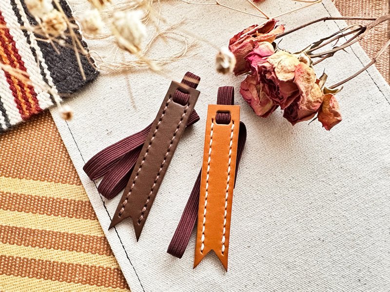 燕尾书签 好好缝 皮革DIY材料包 免费刻名 书签 文青 书带 祝福句 - 皮件 - 真皮 多色