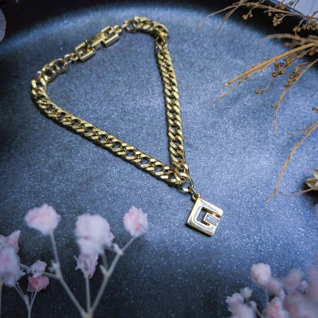 Givenchy 纪梵希G字母手链－欧美古董首饰 Vintage Jewelry - 手链/手环 - 其他金属 