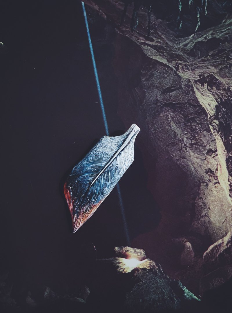 木刻手绘坠饰 - 羽毛 - 其他 - 木头 多色