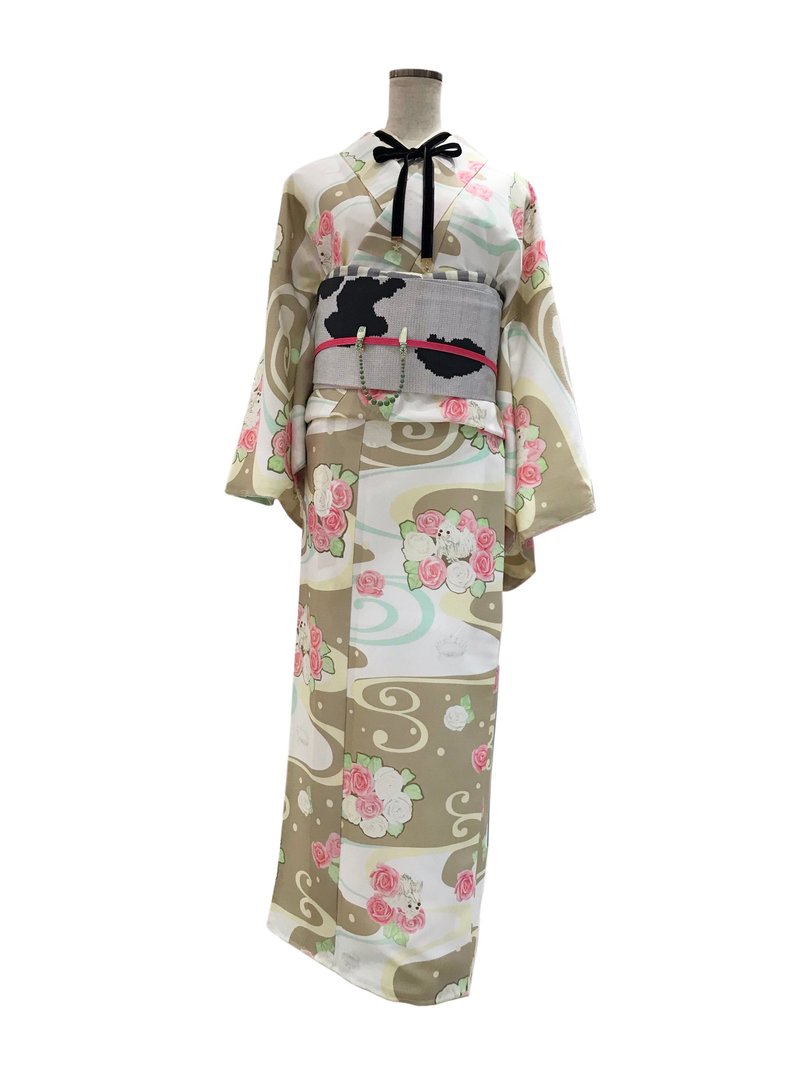 袷和服 milky way (订制・约需90天交货) - 其他 - 聚酯纤维 卡其色