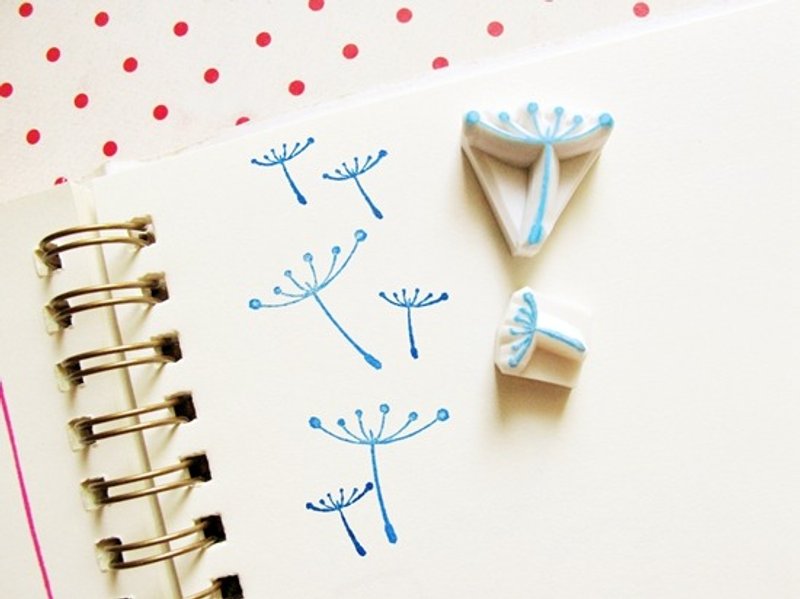 Apu手工章 飘飘荡荡蒲公英印章组 2枚装 手帐印章 - 印章/印台 - 橡胶 