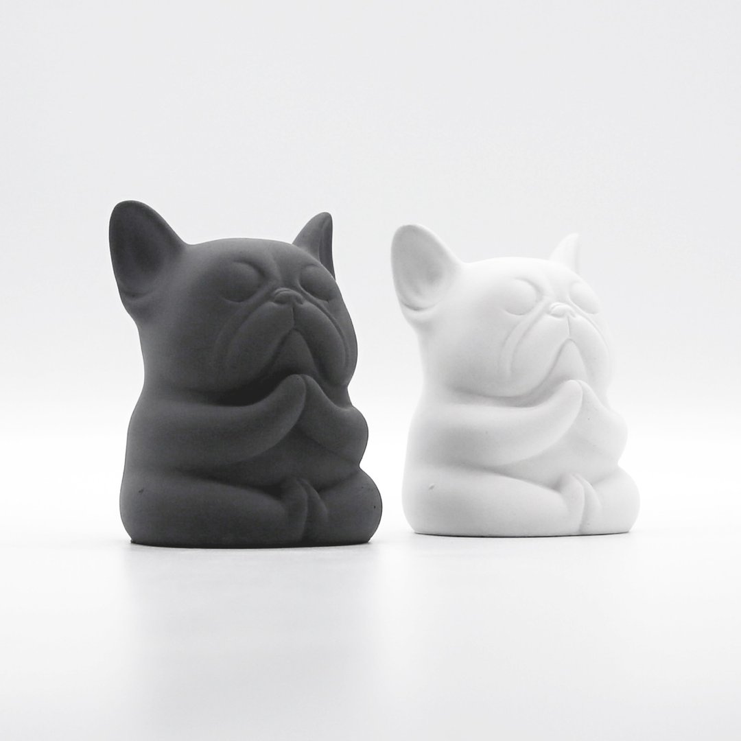 French BULLDOG I 法斗扩香石 I 香氛 I 附5ml精油－马年开运小物 - 香薰/精油/线香 - 水泥 灰色