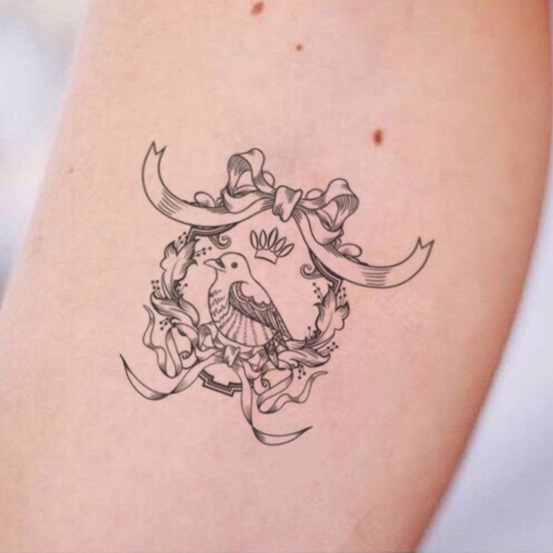 TU纹身贴纸-小鸟／刺青／防水纹身／原创／纹身贴／ - 纹身贴 - 纸 黑色