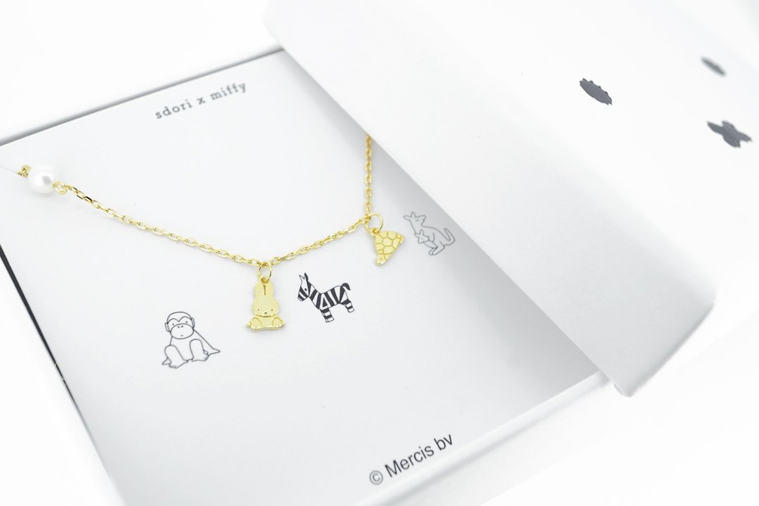 【Pinkoi x miffy】miffy逛动物园珍珠纯银手链 - 手链/手环 - 纯银 银色
