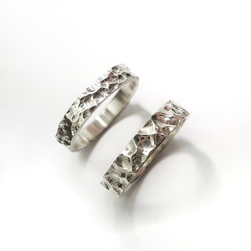 时晴金工  | 波光不停 - 流 | 银戒 - 戒指 - 纯银 银色