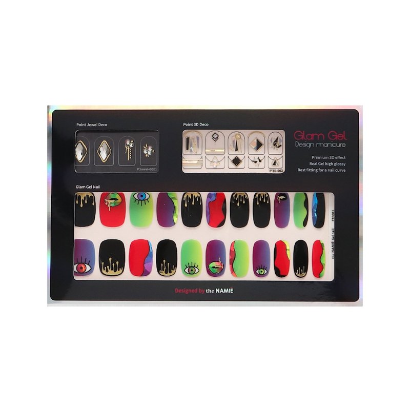 【 DIY 美甲】华丽凝胶美甲贴/闪耀色彩普普艺术 - 指甲油/指甲贴 - 树脂 红色