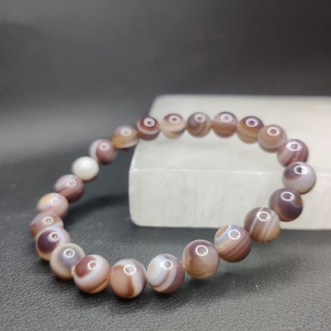 天眼玛瑙 Agate 8mm 手串 手链 天然水晶 水晶手链 - 手链/手环 - 玉石 
