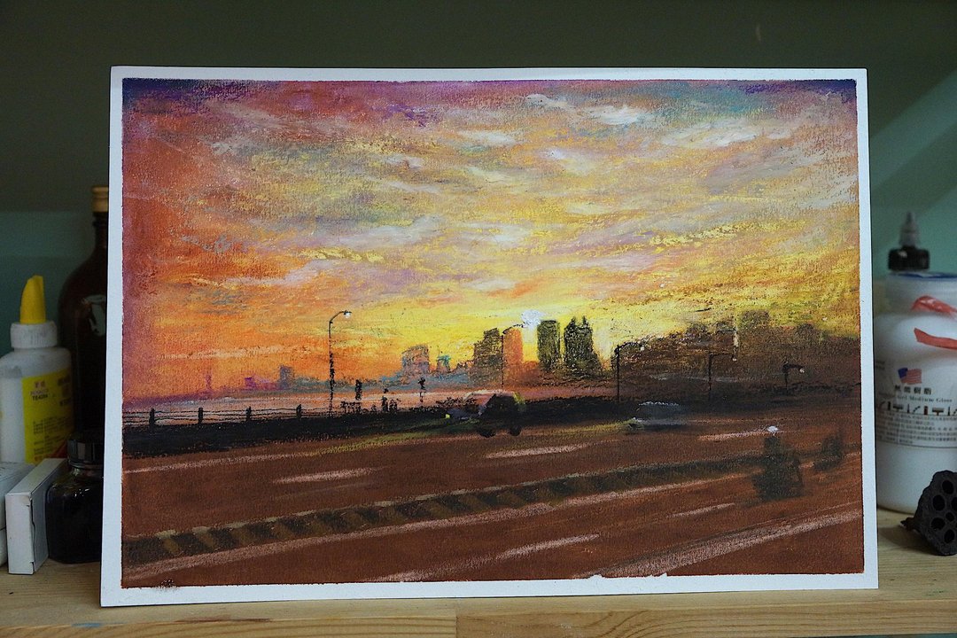 大人的画画课 日落风景 - 插画/绘画/写字 - 纸 