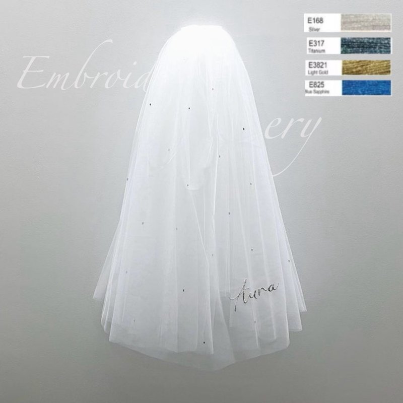 Classic Princess Veil : Wedding bridal veil - 发饰 - 绣线 