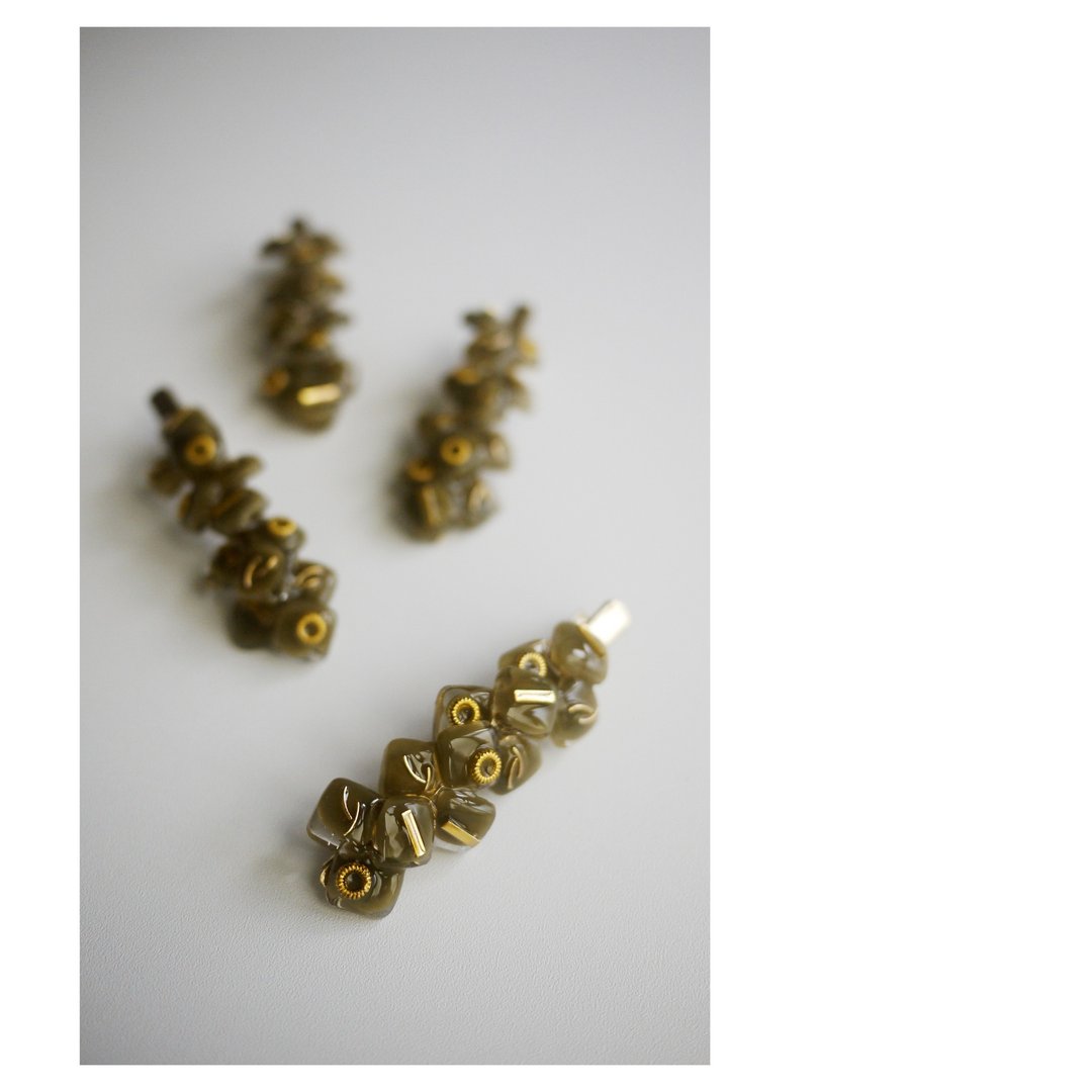 抹茶绣球花 | 树脂细工发饰 | 鸭嘴夹 | hair clip - 发饰 - 其他材质 绿色