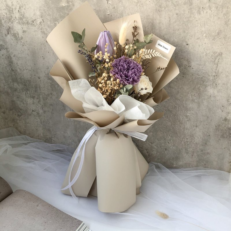 康乃馨 永生 干燥 花束 母亲节花束 母亲节礼物 教师礼物 干燥花 - 干燥花/捧花 - 植物．花 
