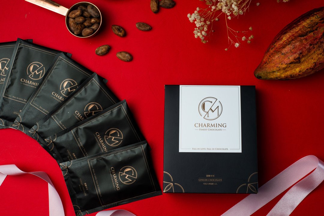 生理期必喝 Charming 乔名巧克力 姜糖可可冲泡饮 30g 6入/盒 - 茶 - 其他材质 黑色