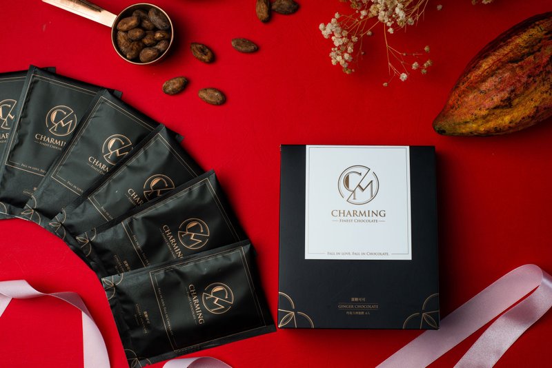 生理期必喝 Charming 乔名巧克力 姜糖可可冲泡饮 30g 6入/盒 - 茶 - 其他材质 黑色