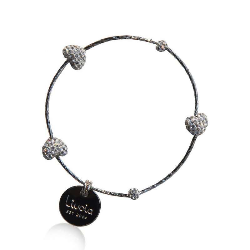 Aurelie Snow Coeur Swarovski Bracelet - 手链/手环 - 其他金属 银色
