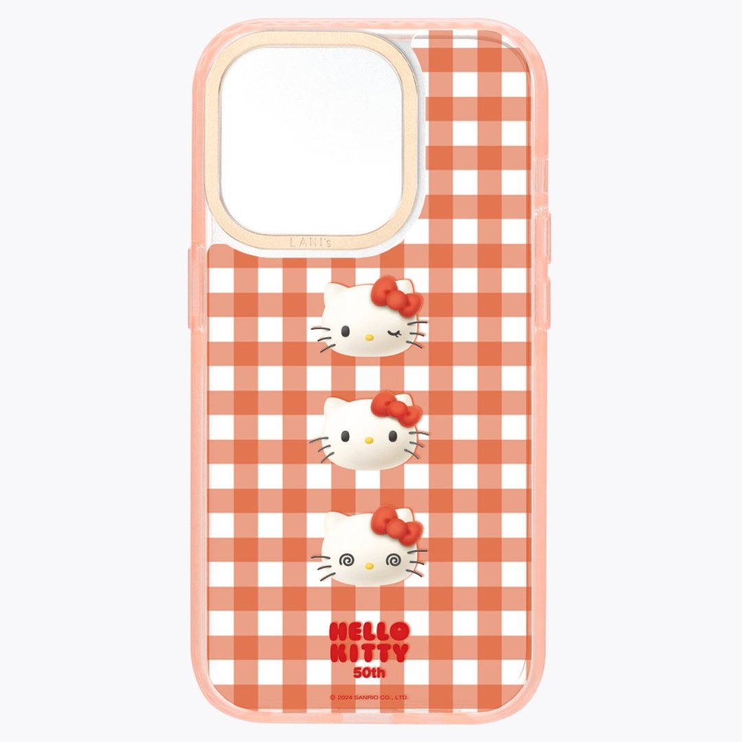 HelloKitty 50周年－野餐趣(红) 透粉框 iPhone 14 13 - 手机壳/手机套 - 环保材料 红色