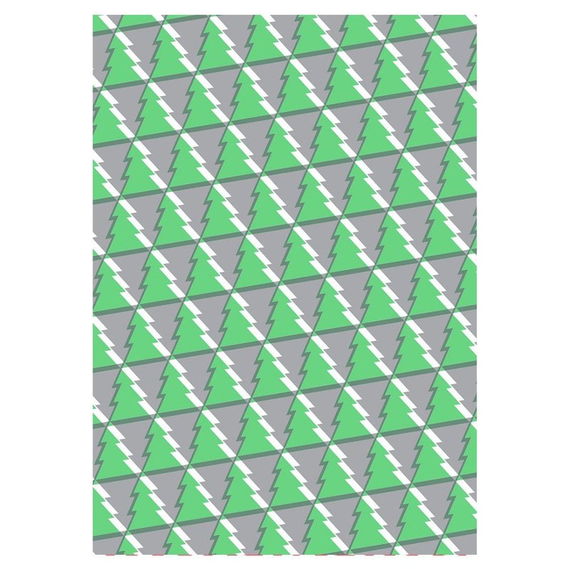 绿色几何图形 耶诞卷筒包装纸【1973-卷筒包装纸 圣诞节系列】 - 包装材料 - 纸 绿色