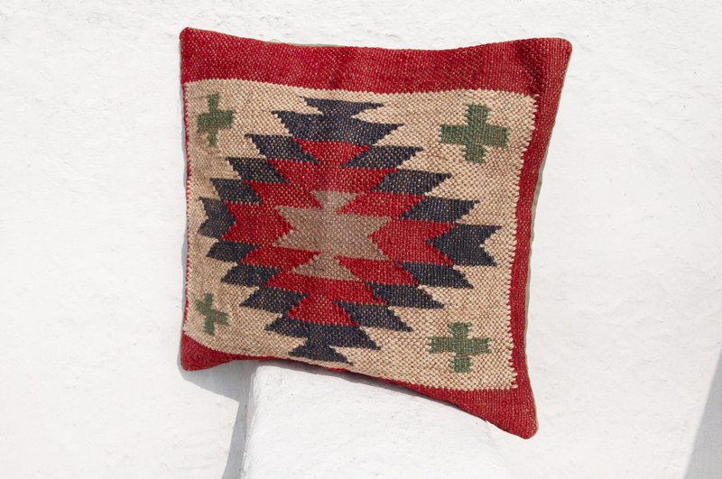 情人节礼物 限量一件 土耳其地毯抱枕套 / 棉麻抱枕套 / Boho民族风抱枕套 / kilim图腾地毯抱枕套 - 民族几何图腾 - 枕头/抱枕 - 棉．麻 