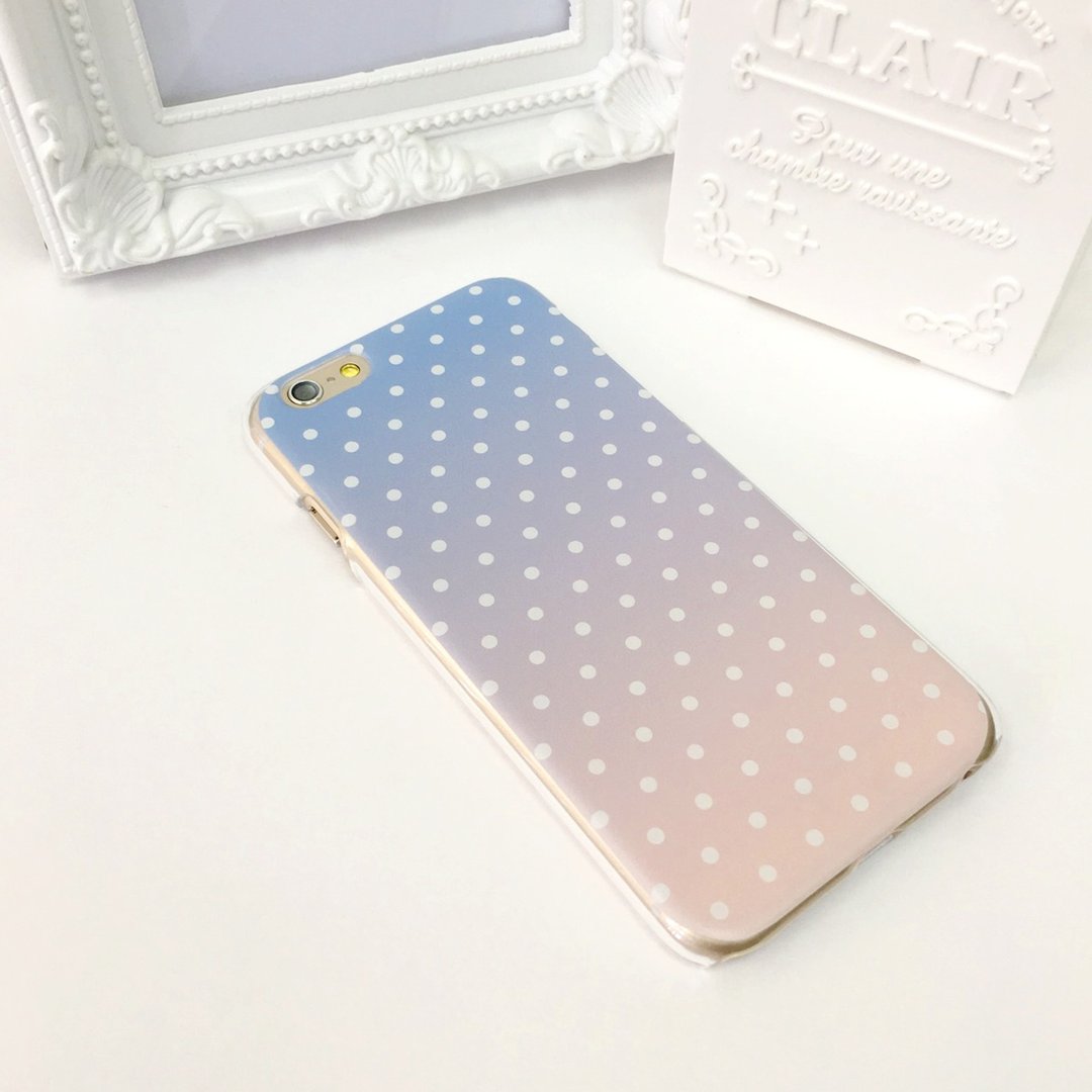香港原创设计 玫瑰粉晶 宁静粉蓝 波点  iPhone & Samsung 手机壳 - 手机壳/手机套 - 塑料 