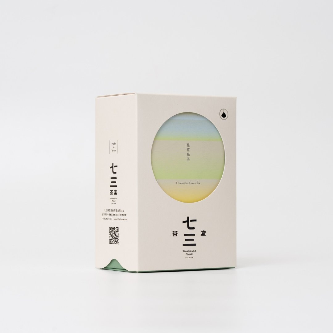 七三茶堂 立体茶包丨桂花绿茶 8单入–精装盒 - 茶 - 纸 白色
