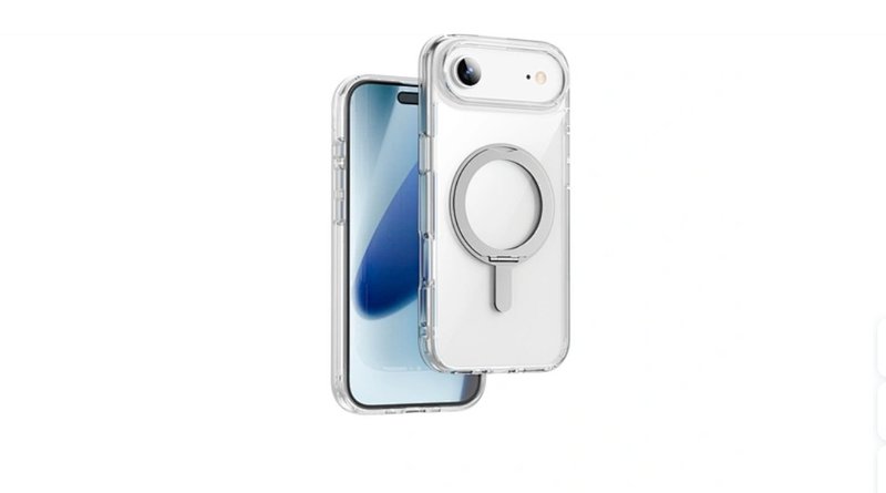 Wiwu 磁性透明机壳(附支架) - iPhone 17系列 - 手机壳/手机套 - 聚酯纤维 透明