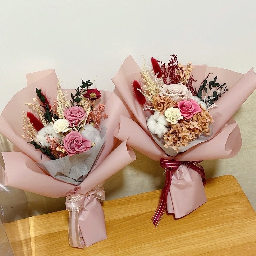【维拉花艺】永生花花束 玫瑰花束 - 干燥花/捧花 - 植物．花 