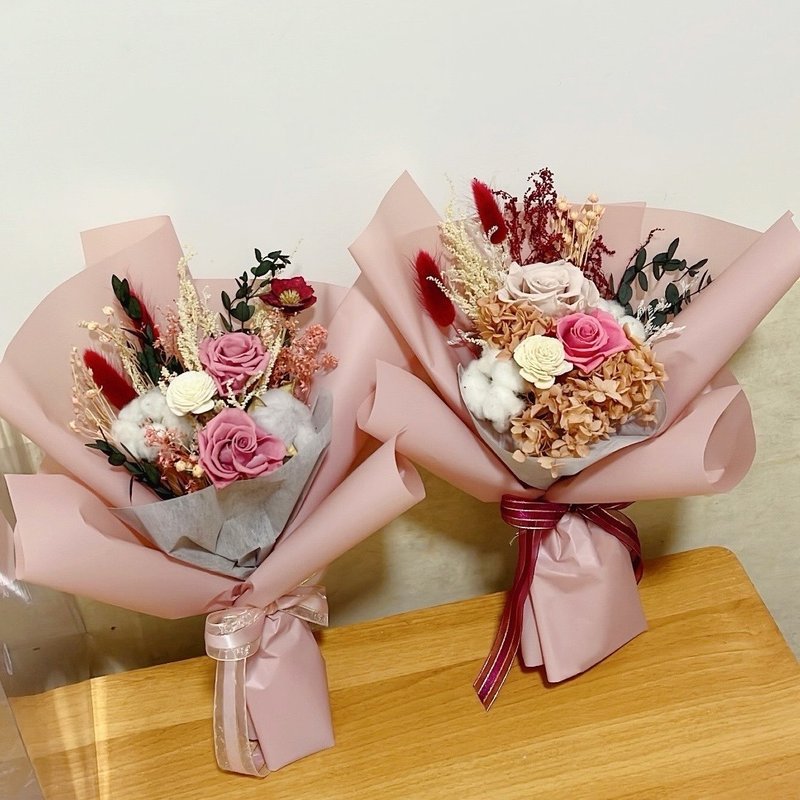【维拉花艺】永生花花束 玫瑰花束 - 干燥花/捧花 - 植物．花 